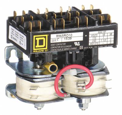 SQUARE D Hoist Contactor: 3 Poles, 24V AC, Reversing - Reversing Definite Purpose Contactors