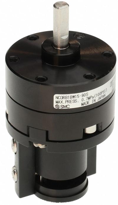 SMC Rotary Air Actuator: Single Vane Actuator, 90° Rotation Angle, 4 in-lb Output Torque - Vane-Style Rotary Actuators