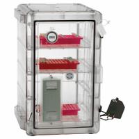 Auto-Desiccator Cabinet: Non-Vacuum, Rectangular, 1.9 cu ft Capacity, Co-Polyester, 3 Shelves (MPN F42074-1115). Key specifications — Includes: Tab Latches and Security Loops; Material: Co-Polyester; Brand: SECADOR; Desiccator Shape: Rectangular.