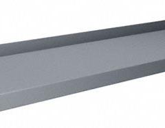 TENNSCO Lower Shelf: 48 in Overall Wd, 14 in Overall Dp, Gray, Steel, Includes Mounting Hardware (MPN S-48). Key specifications — Includes Mounting Hardware: Yes; Color: Gray.