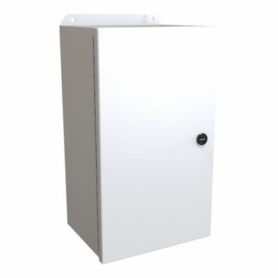 HAMMOND Electrical Enclosure: Steel, 14 in x 8 in x 6 in, NEMA 12/13/3R/4, w/Panel - Steel Washdown Enclosures