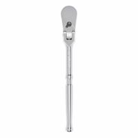 TEKTON Hand Ratchet: Pear, Reversible, 10 1/2 in Overall Lg, Polished, 4° Min Arc Swing, Std Lg (MPN SRH21210). Key specifications — attr1205598: Reversible; attr1205605: Quick-Release Not Included; attr1205626: Polished; attr1228094: Standard Length; attr1205607: Pear; attr1205624: TEKTON.