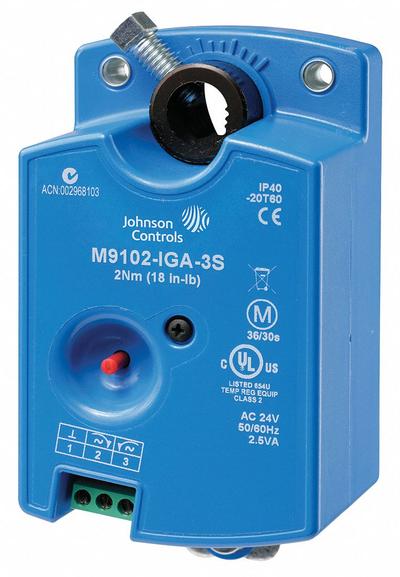 JOHNSON CONTROLS Actuator: Dampers/VAV Boxes/Zone Valves, Floating Point, Non-Spring Return - Non-Fail-Safe Actuators