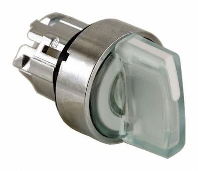 SCHNEIDER Short-Handled Selector Switch: 22 mm Panel Mount Size, 2 Positions - Illuminated Selector-Switch Operators