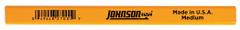 JOHNSON Carpenter's Pencil: Medium, Yellow Body Color (MPN CPB-12). Key specifications — attr1270078: Gray; attr1270103: JOHNSON; attr1270104: Cedar Basswood; attr1270106: Flat.
