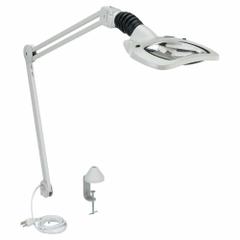 VISION-LUXO Rectangular Magnifier Light: LED, 2.25x, 5 Diopter, 600 lm Max Brightness, Articulating (MPN WAL025969/18945LG). Key specifications — Arm Material: Steel; Brand: VISION-LUXO; Magnification: 2.25x; ESD Safe: Yes; Lens Material: Glass; Lighting Technology: LED; Operating Voltage: 120V AC; Includes Ultraviolet Light: No.