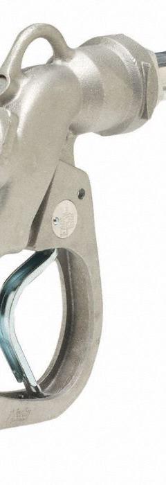 HUSKY Drum Pump Nozzle: Auto, No Meter Included, 90 gpm Max. Flow Rate, Pressure Activated, Aluminum (MPN 875038N). Key specifications — Nozzle Body Material: Aluminum; Brand: HUSKY; Spout Material: Aluminum; Nozzle Extension Type: Rigid.
