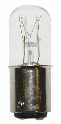 APPROVED VENDOR Incandescent Bulb: Incandescent, Double Contact Bayonet (BA15d), (T) Tubular, T6 (MPN C243-1). Key specifications — Light Color: White; Trade Number: C243-1; Voltage: 120V AC; Brand: APPROVED VENDOR; Bulb Shape: T6.