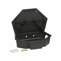 TOMCAT Tamper Resistant Rodent Station: Box Trap, Box, 16 oz Container Size, Bait Station (MPN 33471). Key specifications — Reusable: No; Color: Black; Brand: TOMCAT; Container Type: Box; Form: Bait Station; Includes: (4) Vertical Bait Rods.
