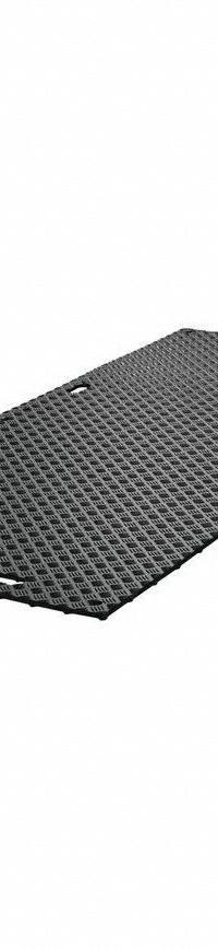 CHECKERS Economical Black Ground Protection Mat: Rigid, 95 ton Load Capacity, 2 ft x 8 ft, 2 ft Wd (MPN MM28). Key specifications — Handle Type: Molded-In Handles; Series: Mamba Mat; Non-Conductive: No; Recommended Connector: RTL-D-G; Bottom Design: Diamond Plate.