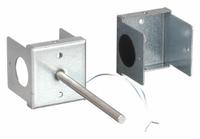 Temperature Sensor: Duct Mount, Conduit Box, -50°F to 70°F, Steel, Averaging Measurement, Metal (MPN TE-6351M-1). Key specifications — Includes: (2) Hex-Head Self-Drilling Screws; For Use With Building Automation Systems: Building Automation System Compatible; Product Type: Duct Temperature Sensor; Brand: JOHNSON CONTROLS; Electrical Connection Type: Hardwired; Mounting Location: Duct Mount; Housing Type: Conduit Box; Manufacturer Part Number: TE-6351M-1.