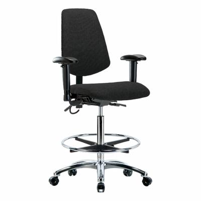 APPROVED VENDOR Task Chair: Fabric, Arms Included, Ht Range 26 1/4 in to 36 in, 18 1/2 in Seat Wd - Fabric ESD Chairs