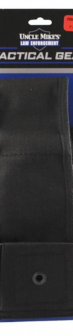UNCLE MIKE'S Magazine Pouch: Black, Nylon, 2 in x 5 in, Hook-and-Loop Closure (MPN 7702460). Key specifications — attr188437: Black; attr188438: Nylon; attr188431: Magazine Pouch.