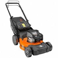ARIENS Gas-Powered Lawn Mower: Self-Propelled, 21 in Cutting Wd, Bag/Mulch/Rear Discharge Location (MPN 911608). Key specifications — Cutting Height Adjustment: Three-Point; Deck Material: Steel; Brand: ARIENS; Speed Settings: Variable; Power Source: Gas-Powered.