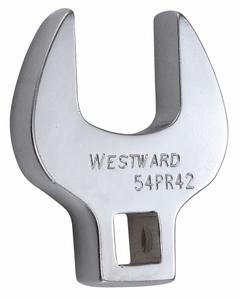 WESTWARD Crowfoot Socket Wrench: Alloy Steel, Chrome, 3/8 in Drive Size, 7/8 in Head Size (MPN 54PR42). Key specifications — attr309661: Alloy Steel; attr309662: Chrome; attr324934: WESTWARD.