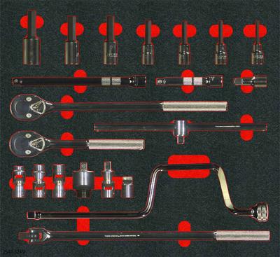 PROTO Socket Sets: 1/2 in Drive, 65 Piece, 12-Point/8-Point, SAE - SAE Socket Sets with Bit Sockets & Drive Tools