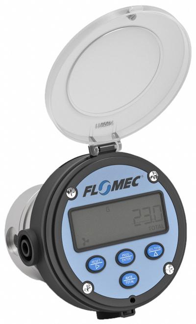 FLOMEC Electronic Flowmeter: Oval Gear Flow Meter, Fuels, Aluminum, 1/8 in FNPT - Oval Gear Totalizers