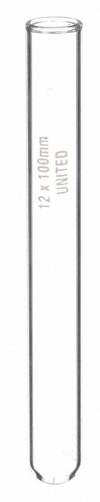APPROVED VENDOR Test Tube: 15 mL, Test Tube, 15 mm Body Dia, 125 mm Overall Ht, Colorless, Round (MPN TT9820-D). Key specifications — Graduated: No; Includes Closure: No; Body Color: Colorless; Brand: APPROVED VENDOR; Bottom Shape: Round.