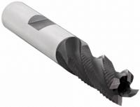 OSG Roughing End Mill: Cobalt, TiAlN Coated, 4 Flute, Fine Pitch, 3/8" Mill Dia, 1-1/2" LOC (MPN 4559811)