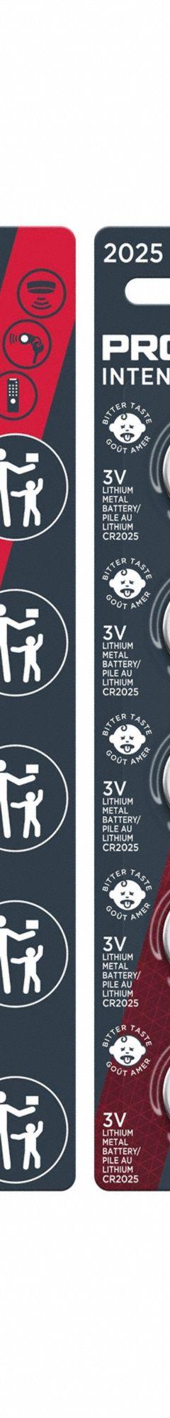 DURACELL PROCELL Coin Cell Battery: 2025 Battery Size, Lithium, 165 mAh Capacity, 3V DC, 0.98 in Dp (MPN PX2025). Key specifications — Voltage - Batteries: 3V DC; Battery Chemistry: Lithium; Product Type: Coin Cell Battery; Battery Size: 2025; Brand: DURACELL PROCELL; Voltage - Subhead: 3V DC.