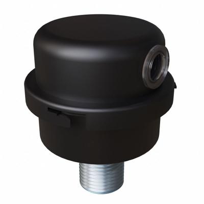 SOLBERG Filter Silencer: 1/2 in Inlet Size, 8 scfm, 3 in Overall Ht, 2.5 in Outside Dia - Air Compressor Intake Filters & Silencers