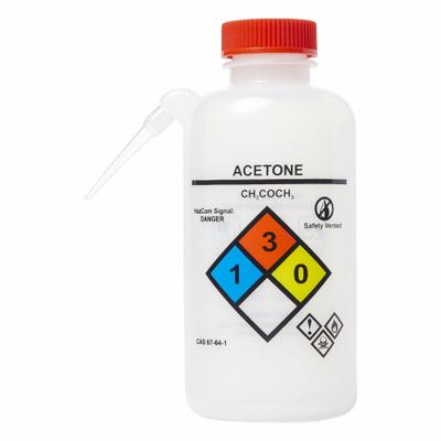 APPROVED VENDOR Wash Bottles: 500 mL, Red, Wide, Integrated Spout Spout, Colorless - Wide Mouthed Integrated Spout Wash Bottles
