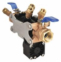 WILKINS Reduced Pressure Zone Backflow Preventer: 375, Std Configuration, Glass-Filled Nylon, Flange (MPN 34-375). Key specifications — Shut-Off Valve Type: Ball Valve; Connection Type: Flange.