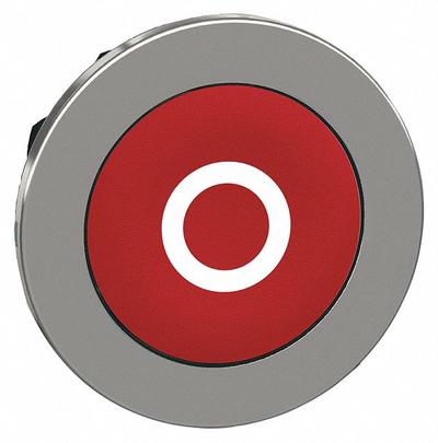 SCHNEIDER Push Button Head: 30 mm Panel Size, Non-Illuminated, Metallic, O - Heads for Push Buttons