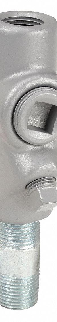 Sealing Fitting - Vertical and Horizontal: Iron, 1/2 in Trade Size, Male, 3 11/16 in Overall Lg (MPN EYS-116). Key specifications — Brand: APPLETON ELECTRIC; Connection Type: Threaded; Thread Gender: Male; Ends - Hazardous Fittings: 1/2 in FNPT x 1/2 in MNPT; Material: Iron; Hazardous Location Rating: Class III; Thread Type: NPT; Standards: UL 886.