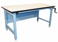 PRO-LINE Workbench: Adj Ht, Laminate, 60 in x 30 in, 750 lb Overall Load Capacity, Blue (MPN ELH6030P-L14). Key specifications — Brand: PRO-LINE.