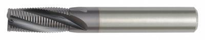 WIDIA HANITA Roughing End Mill: Carbide, TiAlN Coated, 4 Flute, Fine Pitch - Corner-Chamfer Carbide Roughing End Mills for Steel & Cast Iron