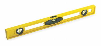 STANLEY I-Beam Level: Level, Plumb & 45° Angle, I-Beam, 2, Plain, 24 in Overall Lg - Standard I-Beam Levels