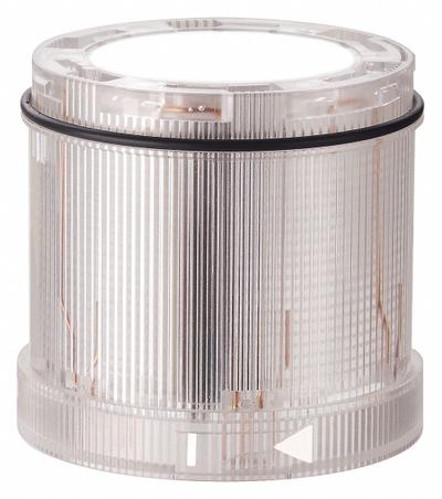 WERMA Tower Light Module: Flashing/Strobe, 24V DC, Clear, 70 mm Overall Dia - Flashing Light Modules