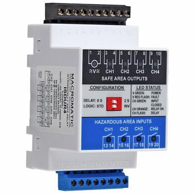 MACROMATIC General Purpose Relay: DIN-Rail & Surface Mounted, 4 Inputs - Combination DIN-Rail & Surface-Mounted Relays
