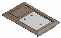 STEEL CITY Floor Box Cover: Rectangular, Brown, Polycarbonate, 8 1/8 in L x 5 1/8 in W x 3/16 in H (MPN 664-CST-SW-BRN). Key specifications — Brand: STEEL CITY; Color: Brown; Cover Shape: Rectangular; Material: Polycarbonate.