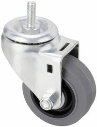 APPROVED VENDOR Stem Caster: 3 in Wheel Dia., 1 1/4 in Wheel Wd, Swivel, Swivel, 3/8 in Stem Dia. (MPN 20TM55). Key specifications — Brand: APPROVED VENDOR; Thread Size: 3/8"-16; Wheel Bearing Type: Delrin; Wheel/Tread Color: Gray; Roll Up: Swivel.