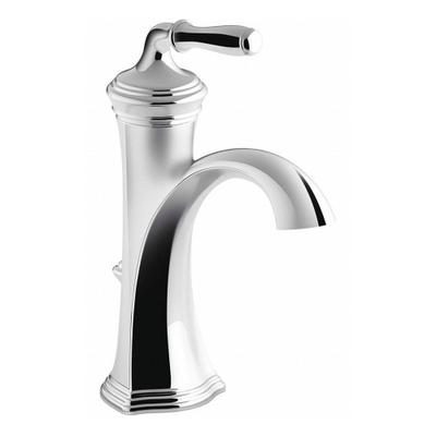 KOHLER Low Arc Bathroom Faucet: Devonshire, Brass, Chrome Finish, 1.2 gpm Flow Rate - Single-Post Handle Bathroom Faucets