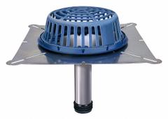 ZURN Roof Drain: 13 5/8 in Overall Dia, 17 in Overall Ht, 18 1/2 in Overall Wd, 18 1/2 in Overall Lg (MPN RD2150-SS6). Key specifications — Connection Type: Gasket; Includes: Clamp Collar; Dome Material: Cast Iron; Brand: ZURN.