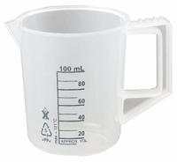 APPROVED VENDOR Beaker: Low Form with Handle, Polypropylene, 10 mL, 62.9 mm Outside Dia, Non-Sterile (MPN 23X901). Key specifications — Body Color: White; Brand: APPROVED VENDOR; Product Type: Beaker; Includes Graduations: Yes.