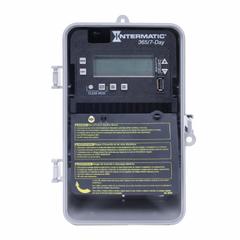 INTERMATIC Electronic Timer: 7 day, Not Astronomic, 120-277V AC, DPST/SPST, Digital (MPN ET2725CP). Key specifications — Body Material: Plastic; Indoor/Outdoor Usage: Outdoor; Astronomic Functionality: Not Astronomic; Mounting Style: Surface; Brand: INTERMATIC.