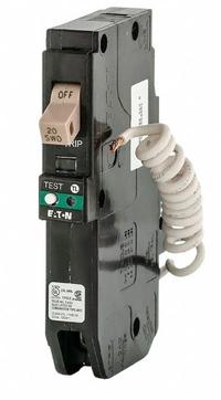 EATON Circuit Breaker: 20 A, 120/240V AC, Single Phase, 10kA at 120/240V AC, Type CH Loadcenters (MPN CHFN120AF). Key specifications — attr195951: 20 A; attr195952: 120/240V AC; attr195953: Single; attr195954: 10kA at 120/240V AC; attr195958: Combination Arc Fault Circuit Interrupter; attr195955: Type CH Loadcenters; attr211136: EATON.