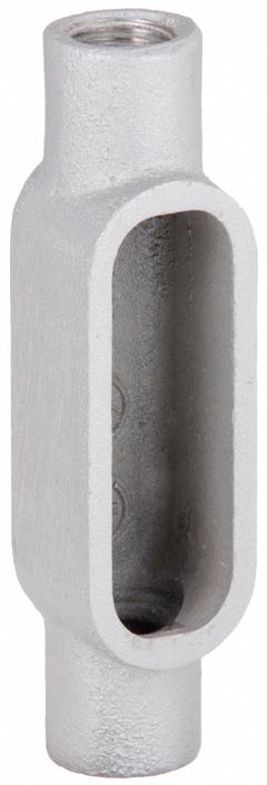Conduit Outlet Body: Aluminum, 1 1/4 in Trade Size, C Body, 19.5 cu in Body Capacity, Threaded Hub (MPN C47SA). Key specifications — Finish: Powder Coated; Includes: Set Screw Hubs; For Use With: RMC; Brand: HUBBELL KILLARK; Hub Style: Threaded; Mfr. Series: Duraloy 7.