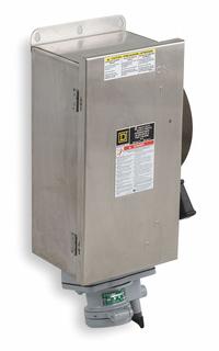 SQUARE D Safety Switch: Non-Fusible, 30 A, Three Phase, 600V AC, 304 Stainless Steel, Indoor/Outdoor (MPN HU361DSWA). Key specifications — attr867074: SQUARE D; attr925469: Appleton Powertite.