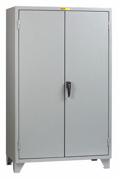 LITTLE GIANT Storage Cabinet: 48 in x 24 in x 78 in, Swing Handle & Keyed, 12 ga Panel Thick, Legs (MPN SSL2-A-2448). Key specifications — attr62698: Gray; attr62736: Welded; attr87895: Legs; attr62693: Assembled; attr62737: Stationary; attr62694: Adjustable; attr62695: Powder Coated; attr62696: Steel.
