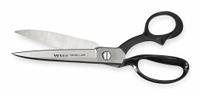 CRESCENT WISS Carpet Shears: Right-Hand, 12 in Overall Lg, Straight, Steel, Pointed, Black (MPN W22W). Key specifications — attr308500: Steel; attr308502: Black; attr308505: Right-Hand; attr308522: Cardboard; attr324896: CRESCENT WISS.