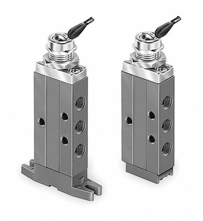 Parker Manual Air Control Valve: DirectAir 2, Four-Way / Two-Position, Toggle - Parker Directair 2 Series Manual Air Control Valves