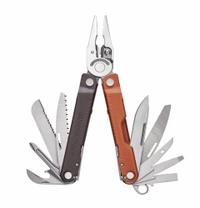 LEATHERMAN Multi Tool Plier: Multi-Tool Plier, 17 Tools, 17 Functions, 4 in Closed Lg, Burnt Sienna (MPN 833340). Key specifications — attr15951: LEATHERMAN; attr15966: Tool Only; attr10312: Burnt Sienna; attr15960: Awl w/Thread Loop; attr15963: Stainless Steel; attr15971: Multi-Tool Plier; attr15972: Large Screwdriver; attr15977: Fold Open.