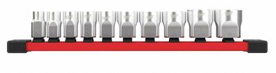 MILWAUKEE Standard Socket Set: 3/8 in Drive, 10 Piece, 6-Point, SAE - SAE & Metric Socket Sets