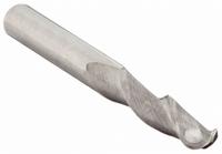 CLEVELAND Ball End Mill: Carbide, 2 Flute, 1/4" Mill Dia, 1-1/2" LOC, 4" OAL (MPN C60938)