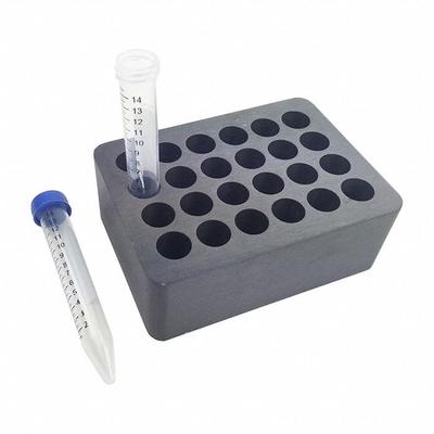 GLAS-COL Vial Block: 2 in Overall Ht, 5 1/2 in Overall Lg, 4 in Overall Wd - Dry Evaporator & Concentrator Blocks
